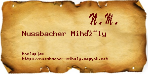 Nussbacher Mihály névjegykártya